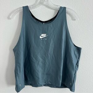 Nike Air Sleeveless Crop Top in Blue Size: L